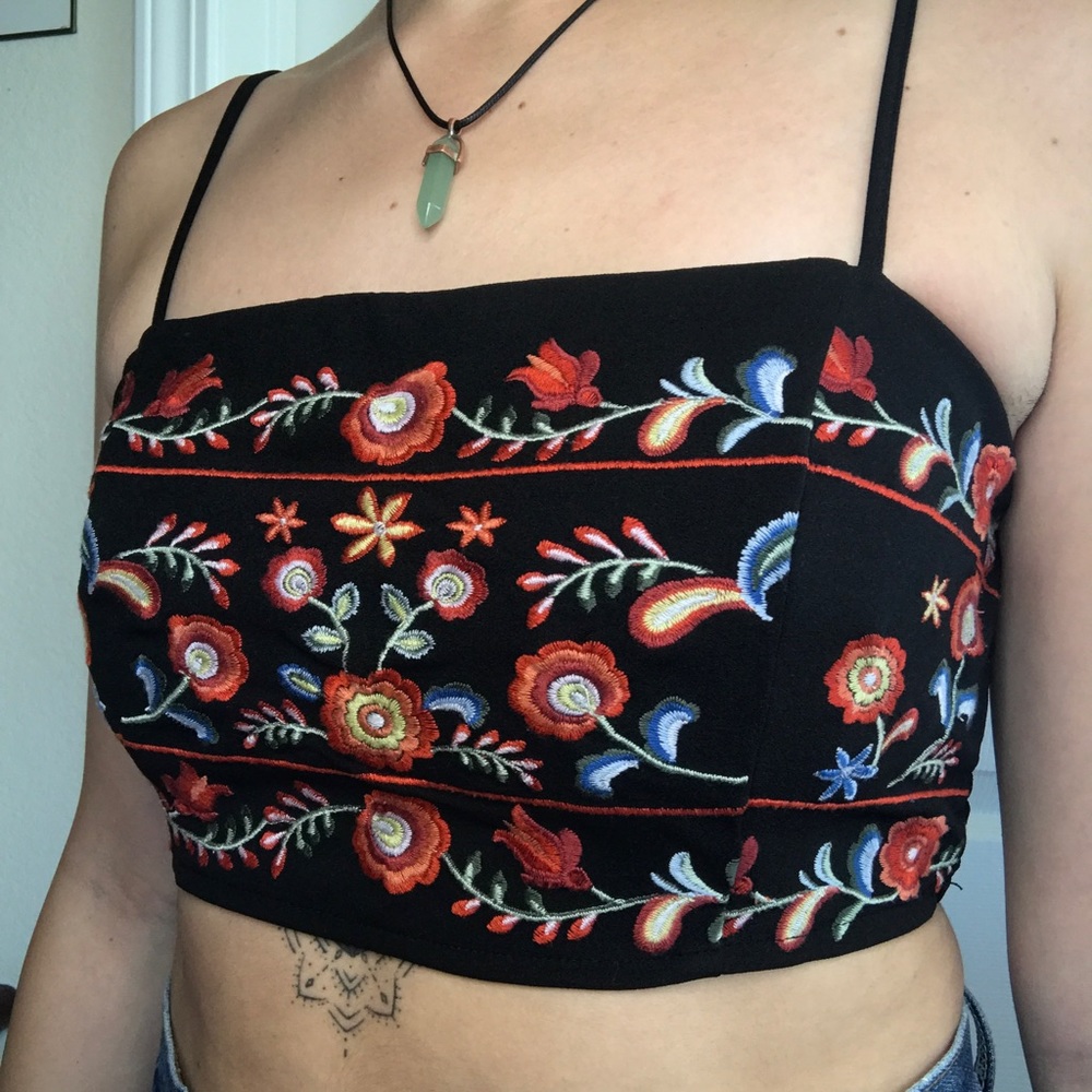 Floral bralette/crop top